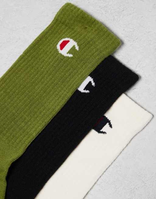 Champion - Lot de 3 paires de chaussettes - Kaki, beige et noir , 2 de 4