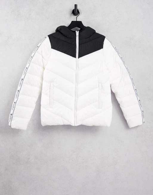 Champion - Met polyester gewatteerd jack met capuchon in wit