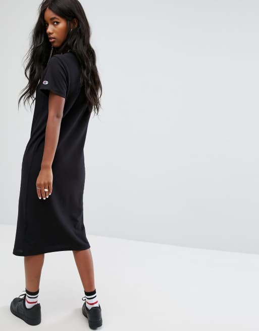 capacidad Higgins Alcanzar Champion Midi T-Shirt Dress | ASOS