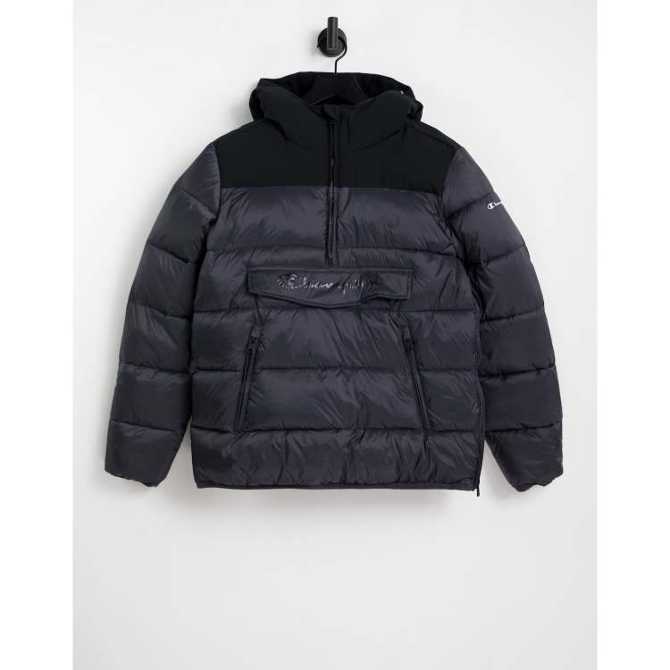 Champion overhead hooded jacket in grey ASOS