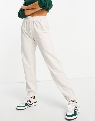 Champion - Oversize-Jogginghose in Weiß-Braun