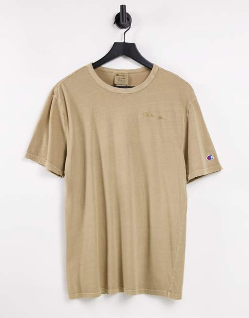 session Menneskelige race forsikring Champion oversized small logo t-shirt in khaki | ASOS