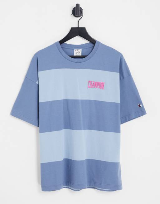 Champion oversized stripe t-shirt in blue | ASOS