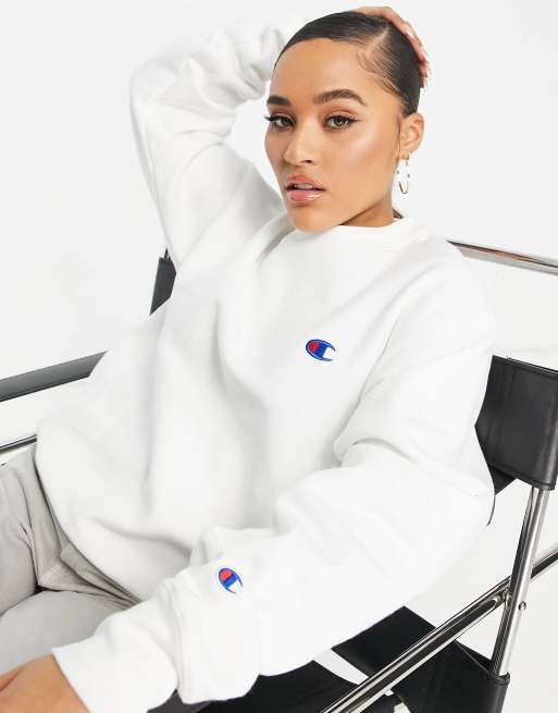 Champion oversized sweatshirt with logo in white | ASOS