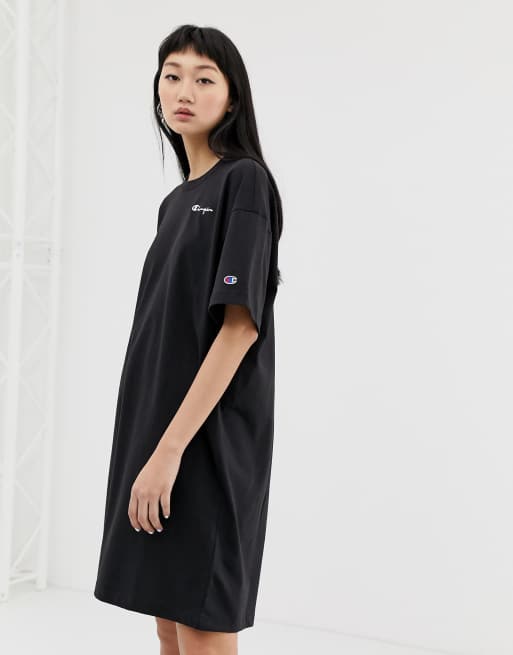 scarp Hør efter Ønske Champion oversized t-shirt dress with chest logo | ASOS