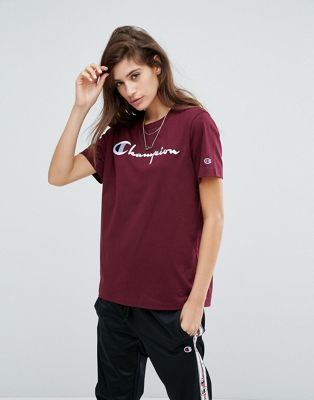 burgundy champion t shirt