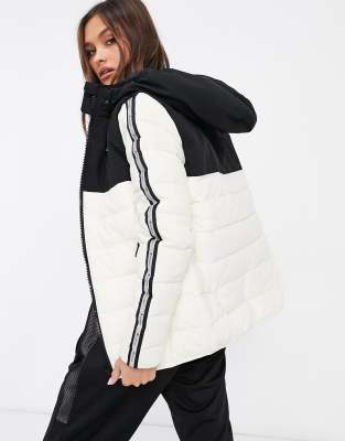 champion black and white jacket