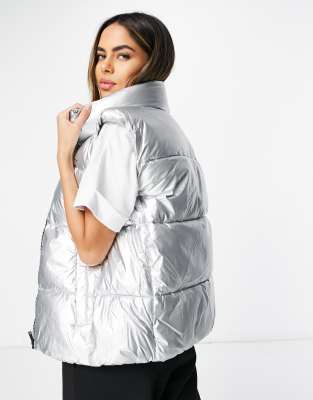 champion windbreaker womens silver