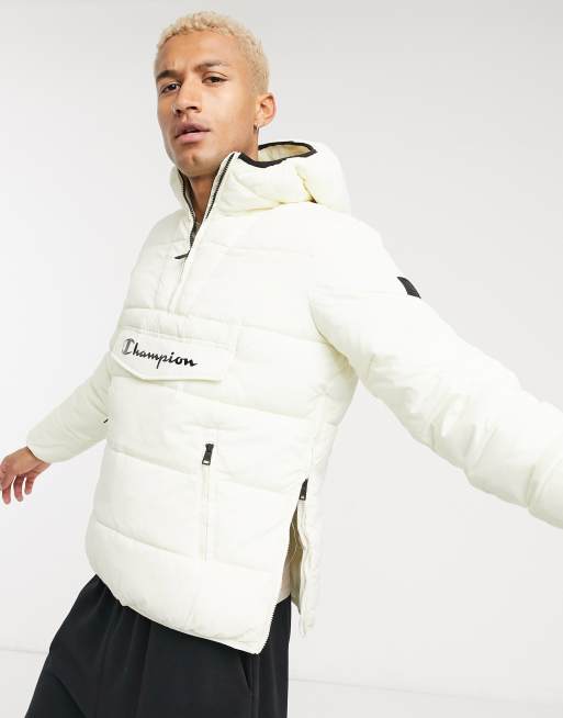 Champion jacket sale mens white