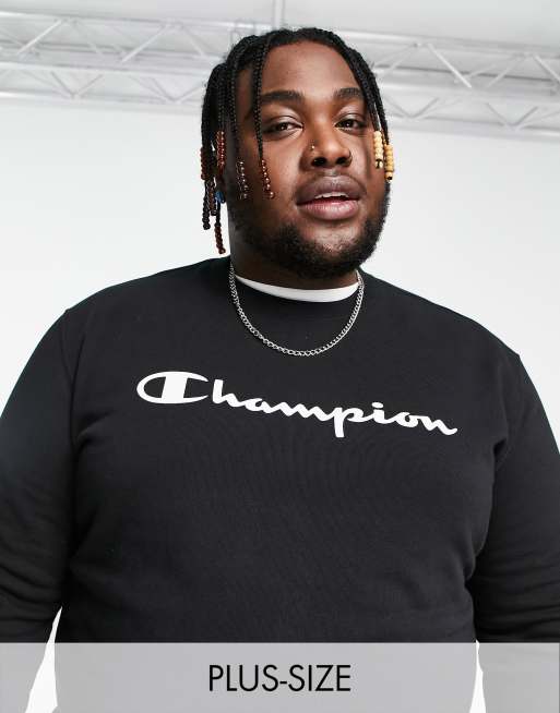 Champion Plus - Sort sweatshirt med stort logo