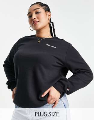 Champion Plus sweatshirt in black ASOS