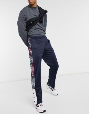 champion tape poly track pants