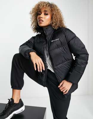 Champion puffer jacket in black | ASOS