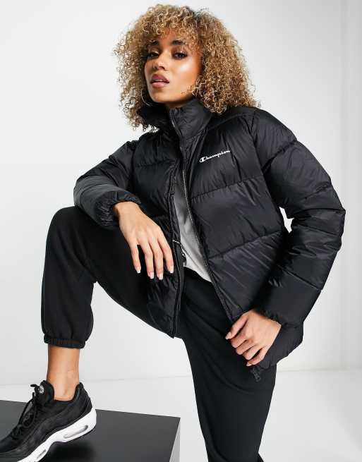 Champion puffer jacket in black