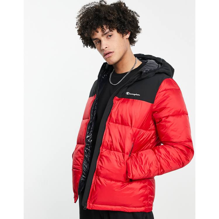 Champion red sale bubble jacket