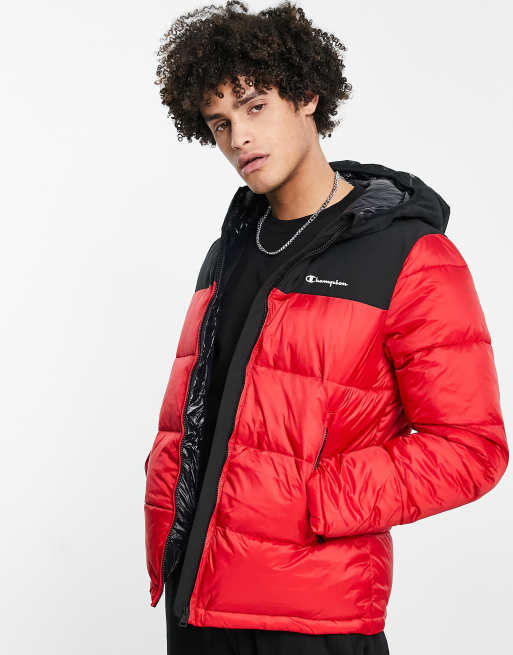 Red champion sale bubble jacket