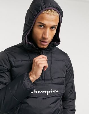 champion padded black puffer jacket