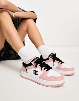 Champion Rebound 2.0 low trainers in blush white and black