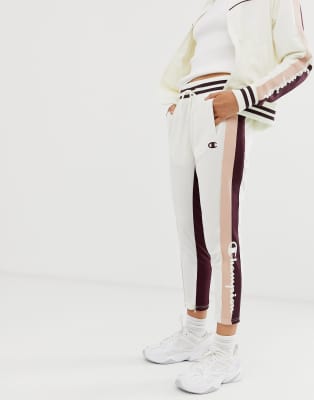 champion logo stripe tracksuit