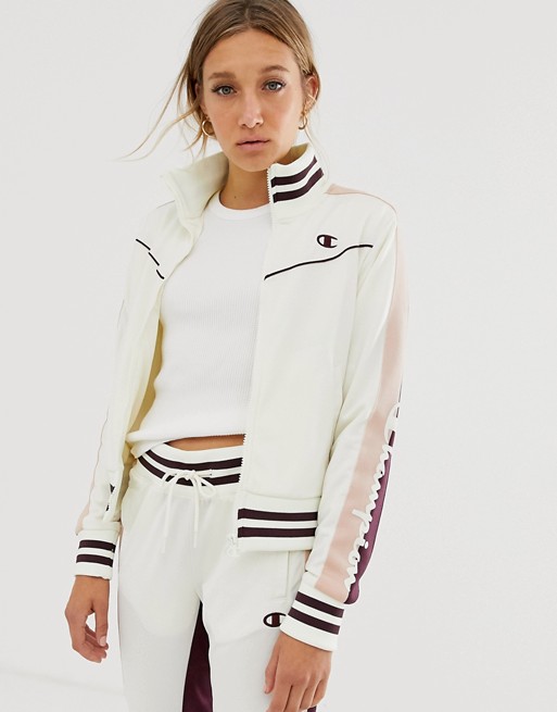 Champion retro tracksuit jacket with side stripes