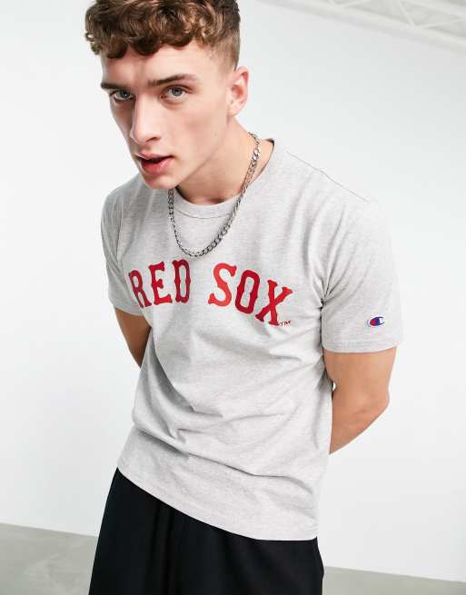 Champion Reverse Weave Boston Red Sox logo t-shirt in grey