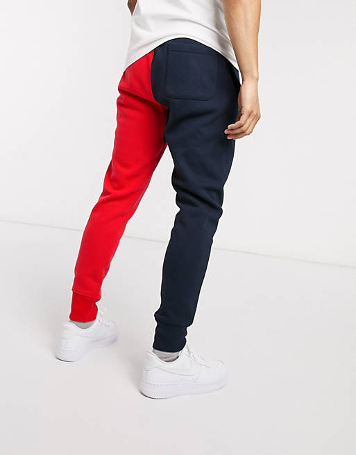 Champion Reverse Weave Pants "Color Block Pants" Red/Navy/Grey 