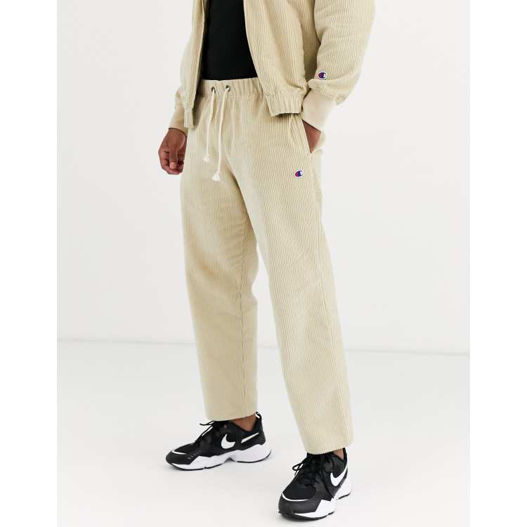 Beregning Reaktor Joke Champion Reverse Weave corduroy straight hem pants in beige | ASOS