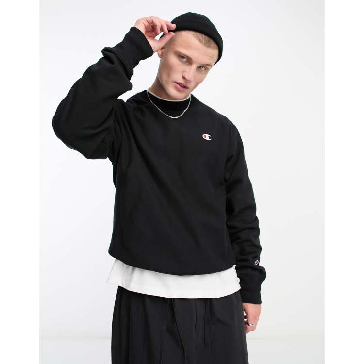 Champion Reverse Weave crew neck sweatshirt in black