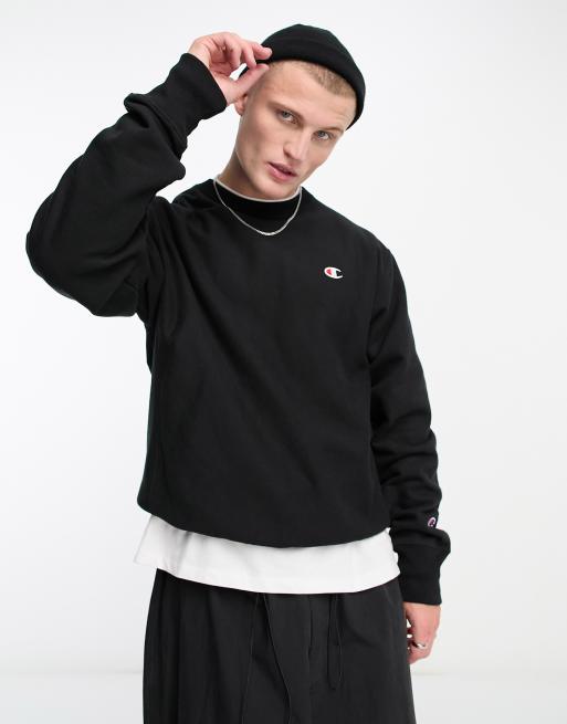 Champion Reverse Weave crew neck sweatshirt in black