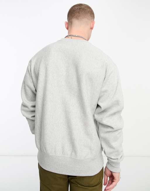 Champion sweater grey shop crew neck zipline