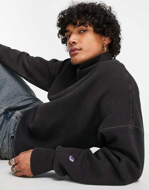 Black champion shop reverse weave sweatshirt