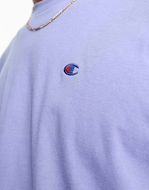 Champion – Reverse Weave – Hochwertiges T-Shirt in Blau, 3 von 4