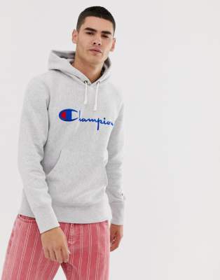 champion reverse weave hoodie gray