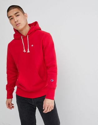 red champion reverse weave hoodie