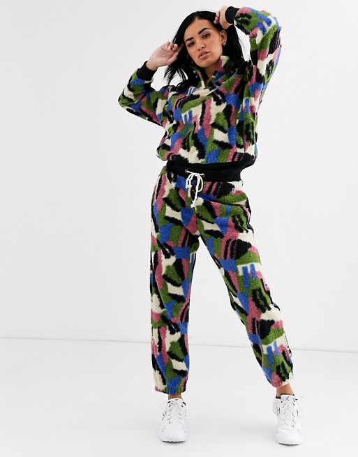 Champion reverse weave joggers in abstract print co-ord