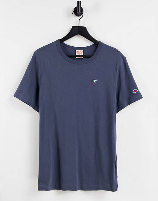 Champion Reverse Weave logo t-shirt in charcoal