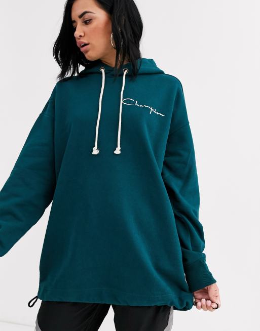 Champion Reverse Weave Oversized Logo Hoodie Asos