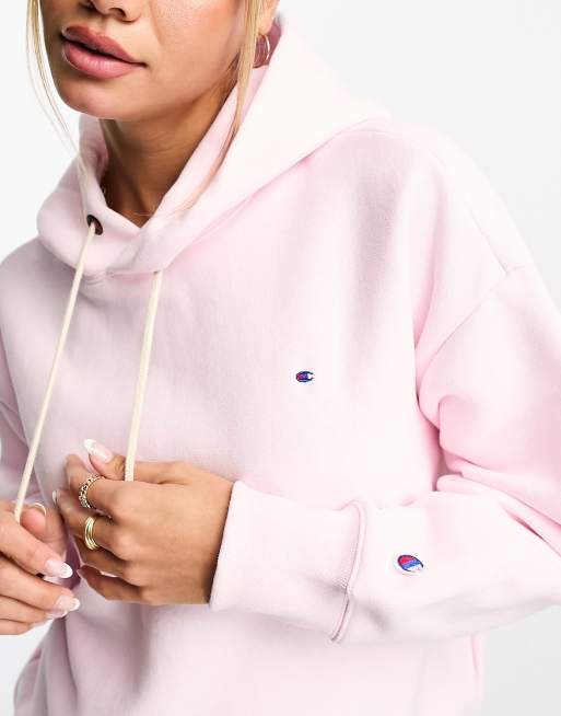 Champion Reverse Weave premium hoodie in light pink ASOS