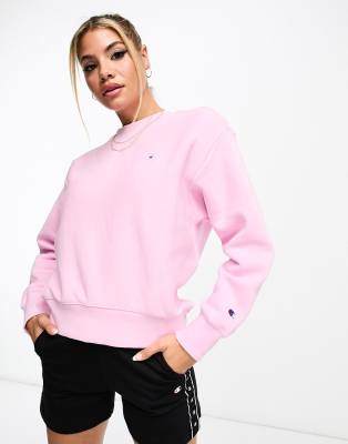 Champion Reverse Weave Premium Sweatshirt In Lilac-purple