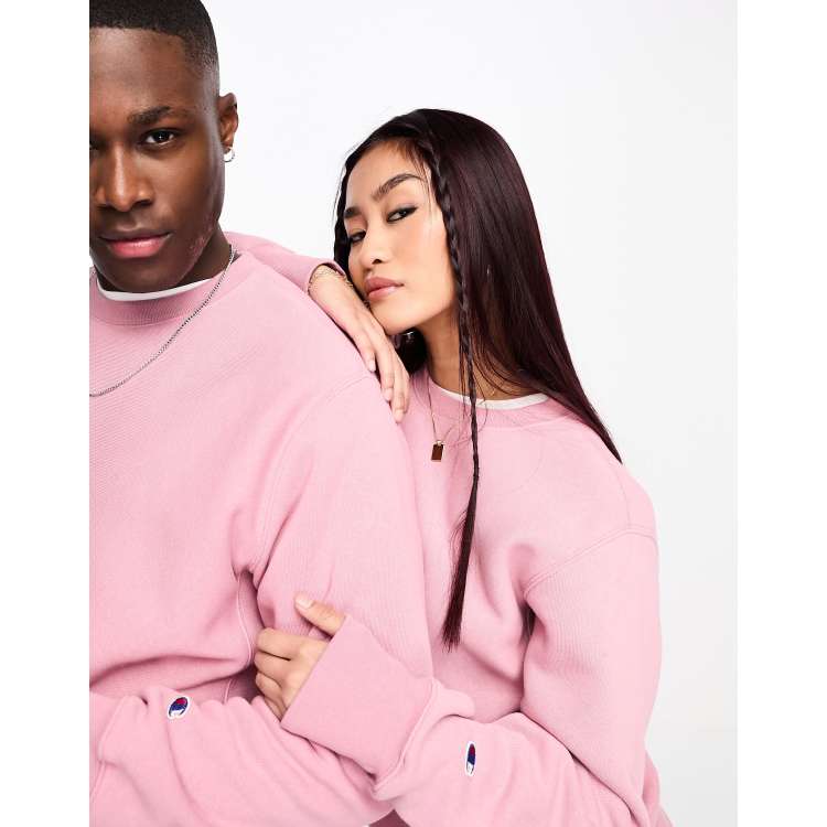 Pink reverse best sale weave champion hoodie