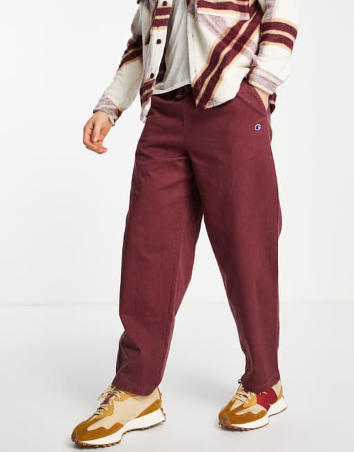 Champion Reverse Weave regular fit embroidered logo trackies in red