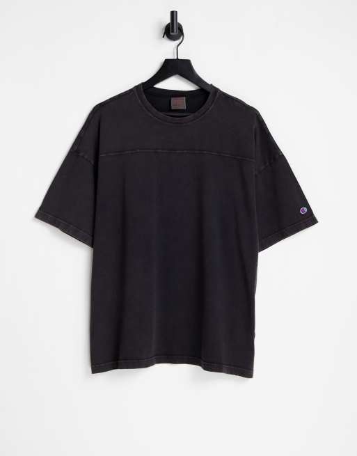 Champion Reverse Weave small logo t-shirt in black