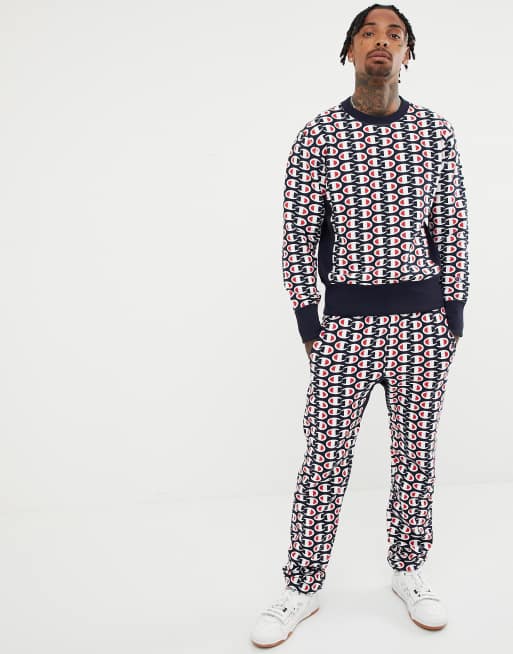 Champion all sale over print tracksuit