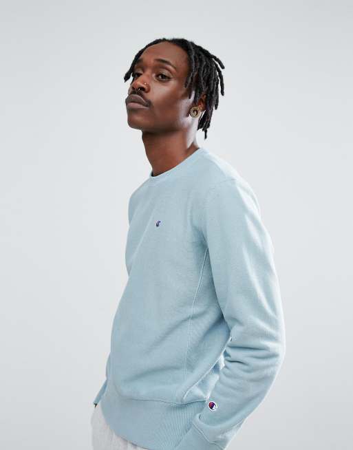 Champion reverse weave Sweatshirt With Small Logo In Blue