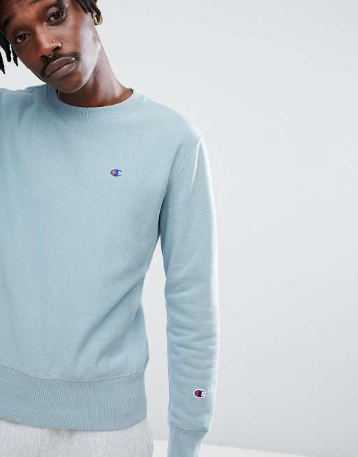 Champion reverse weave Sweatshirt With Small Logo In Blue