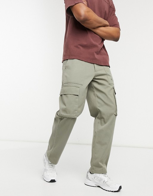 Champion Reverse Weave utility trousers in khaki