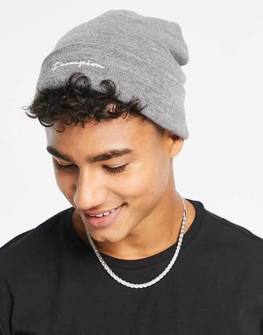 Champion ribbed beanie in grey