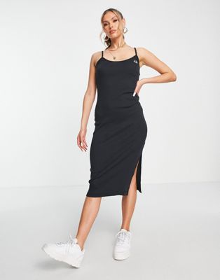 Champion ribbed dress with small logo in black