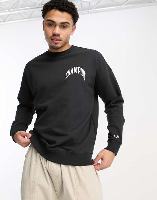 Champion Rochester city explorer sweatshirt with back logo in black