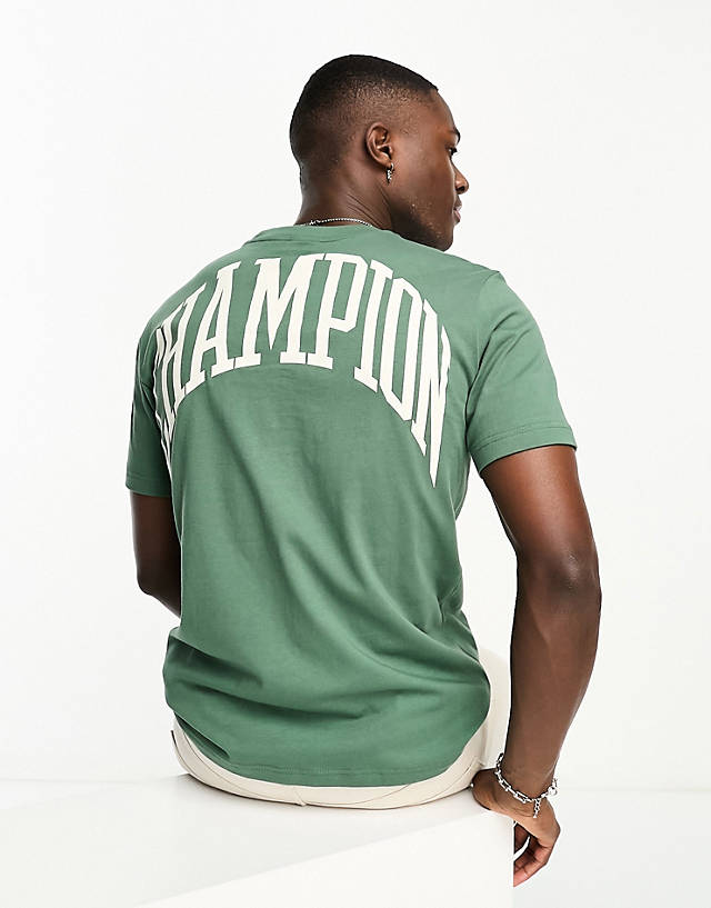 Champion - rochester city explorer t-shirt with back logo in green
